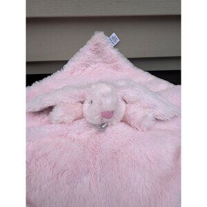 Okie Dokie Pink Plush Bunny Lovey Baby Blanket - Soft & Cuddly Security Blanket